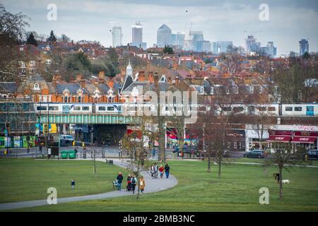 Brockwell Park, sud-ouest de Londres. Banque D'Images