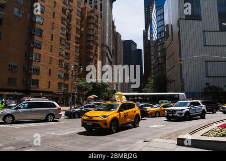 Trafic à Columbus Circle Banque D'Images