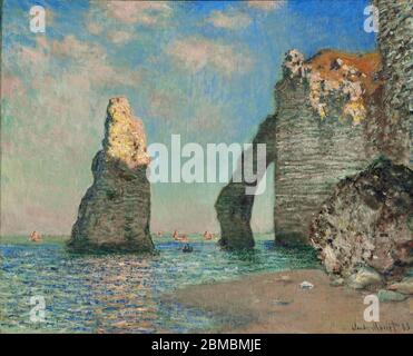 Les falaises d'Étretat par Claude Monet, 1885. Institut Clark à Williamstown, États-Unis Banque D'Images