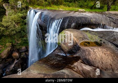 Les cascades de San Pedro près de Zacatlan, Puebla, Mexique. Banque D'Images