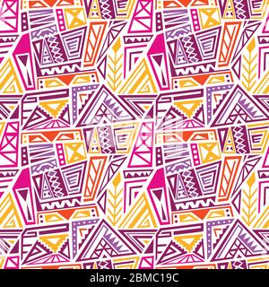 Motif style bohémien. Texture artistique indigène. Motif vectoriel tendance sans couture. Illustration de Vecteur