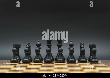 jeu d'échecs de stratégie tourné en studio Banque D'Images