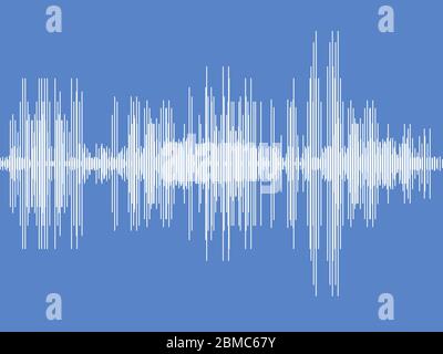 Vecteur abstrait d'onde sonore. Affichage numérique électronique du son audio. Illustration de Vecteur