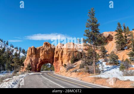 Red Canyon Arch sur la route 12 pittoresque, près de Bryce, Utah, États-Unis Banque D'Images