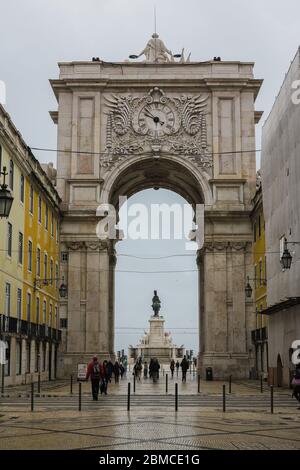 Praça do Comércio à Lisbonne, Portugal Banque D'Images