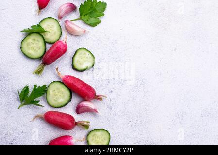 Divers légumes biologiques sains de ferme Banque D'Images