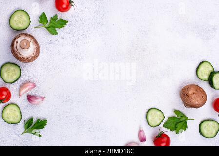 Divers légumes biologiques sains de ferme Banque D'Images