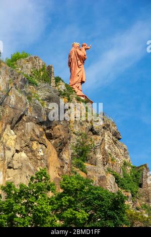 France, le Puy-en-Velay, Statue de notre-Dame de France Banque D'Images