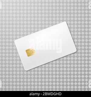 Carte a puce vierge, vide pour l'édition de la carte en 3d illustration isolé sur fond gris Illustration de Vecteur