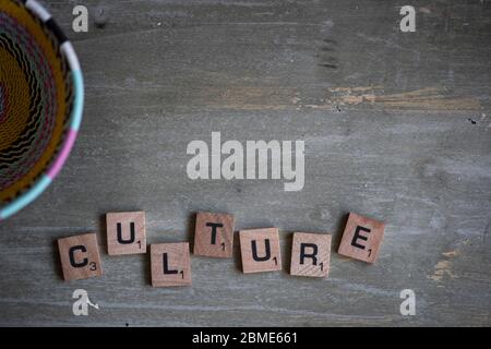 Culture en lettres majuscules Banque D'Images