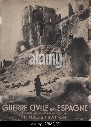 Espagne. Guerra civil (1936-1939). Portada de la revista francesa l'Illustration. Editada en París, enero de 1937. Banque D'Images