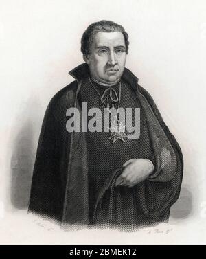 Juan Nicosio Gallego Fernández (1777-1853), sacerdote y poeta español de la ilustración. Banque D'Images