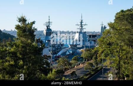 Base navale de Garden Island à Sydney Banque D'Images