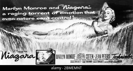 MARILYN MONROE et JOSEPH COTTEN à NIAGARA 1953 réalisateur HENRY HATHAWAY XXème siècle Fox Banque D'Images