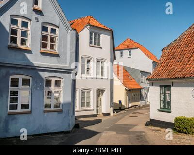 Maison traditionnelle à Soenderborg sur l'île ALS, Danemark Banque D'Images