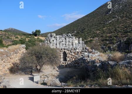 Site archéologique, Mycenae, Grèce Banque D'Images