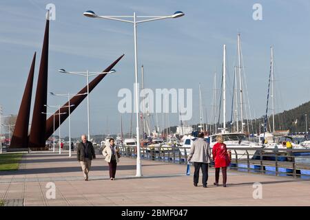 Avilés est une ville et un conseil espagnol situé dans la Principauté des Asturies, au nord de la péninsule ibérique, sur les deux rives des Avilés Banque D'Images