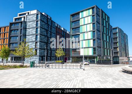 Hébergement pour étudiants à l'Université de Bainfield Napier, à côté du canal Union à Fountainbridge, Édimbourg, Écosse, Royaume-Uni Banque D'Images