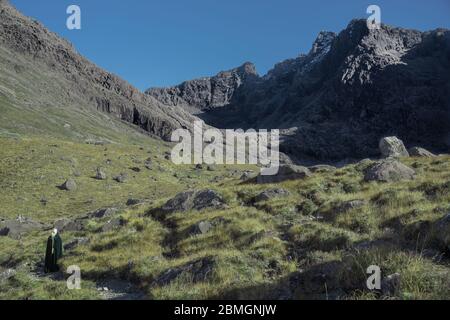 Une figure en faux qui se balade dans un paysage au-delà de la comparaison Banque D'Images