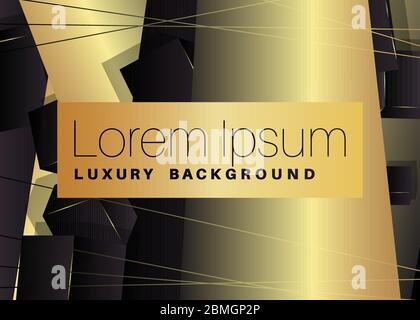 Arrière-plan exclusif minimaliste haut de gamme. Éléments géométriques à dégradé doré de luxe Vector. Illustration de Vecteur