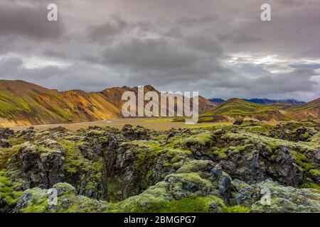 Montagnes de Rhyolite à Landmannalaugar Banque D'Images