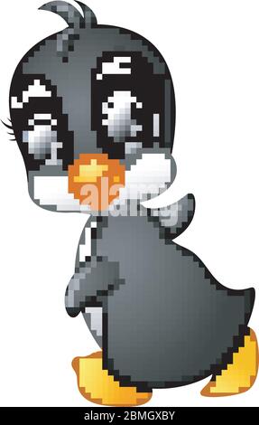 Funny penguin cartoon Illustration de Vecteur