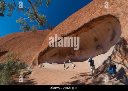 Ularu (Ayer's Rock), Territoires du Nord, Australie - août 2007 : vue panoramique Banque D'Images