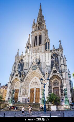 Basilique néo-gothique de Saint-Epvre de Nancy, Lorraine, Meurthe-et-Moselle, France Banque D'Images