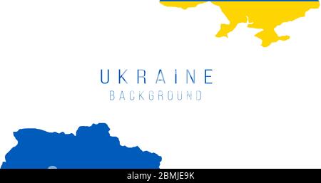 Arrière-plan de la carte du drapeau de l'Ukraine Le drapeau du pays sous forme de frontières. Illustration vectorielle de stock Illustration de Vecteur