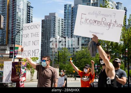 Les Canadiens protestent contre l'interdiction des armes à feu par le premier ministre Justin Trudeau Banque D'Images