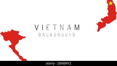 Fond de carte de drapeau du Vietnam. Le drapeau du pays sous forme de frontières. Illustration vectorielle de stock Illustration de Vecteur