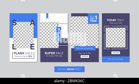 Vente de modèles mobiles pour la vente promotionnelle. Bannière mobile modifiable pour les histoires ou les médias sociaux, le Web et Internet. Offre groupée de promotion Illustration de Vecteur