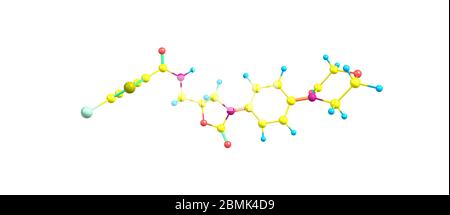 Le rivaroxaban est un médicament anticoagulant qui est pris par la bouche. Il est couramment utilisé pour prévenir les caillots sanguins. illustration 3d Banque D'Images