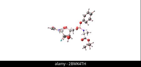 Sofosbuvir est un médicament utilisé pour le traitement de l'hépatite C. illustration 3d Banque D'Images