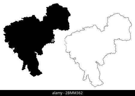 Changchun City (République populaire de Chine, province de Jilin) carte illustration vectorielle, croquis à gribouiller carte de la ville de Hnaufrage Illustration de Vecteur