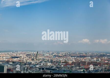 Budapest, Hongrie - 6 mai 2017 : vue de la ville de Budapest depuis Citadella kilolato Banque D'Images