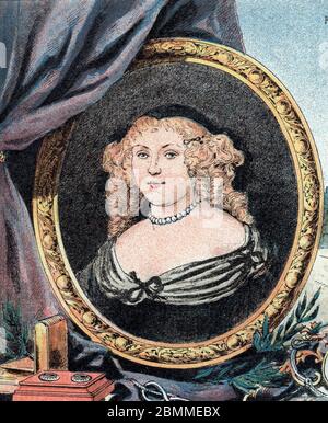 'Portrait de la femme de lettres francaise Marie de Rabutin-Chantal, baronne de Sevigne dite la marquise de Sevigne (1626-1696)' Gravure tiree de 'les Banque D'Images