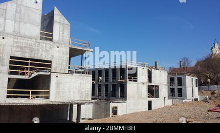 Construction du bâtiment à l'aide de béton Banque D'Images