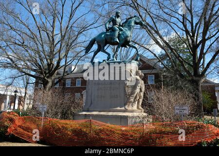 Statue équestre de Stonewall Jackson, Chalottesville, Virginie Banque D'Images