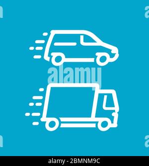 Icône de livraison. Transport de marchandises, logo ou symbole de déménagement. Illustration vectorielle Illustration de Vecteur