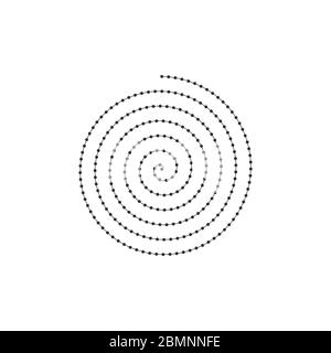 Conception de symbole d'icône en spirale en pointillés. Illustration vectorielle isolée sur fond blanc Illustration de Vecteur