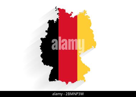 Carte drapeau vertical de l'Allemagne sur fond gris, vecteur, illustration, fichier eps 10 Illustration de Vecteur