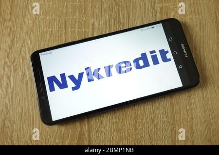 Logo Nykredit Bank affiché sur le smartphone Banque D'Images