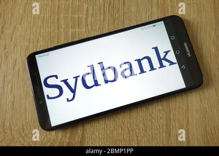 Logo Sydbank affiché sur le smartphone Banque D'Images