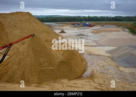 Carrière de sable de Hatford, Oxfordshire, Angleterre Banque D'Images