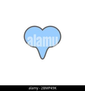 Dent unique avec concept de contour, isolée sur fond blanc. Illustration de Vecteur