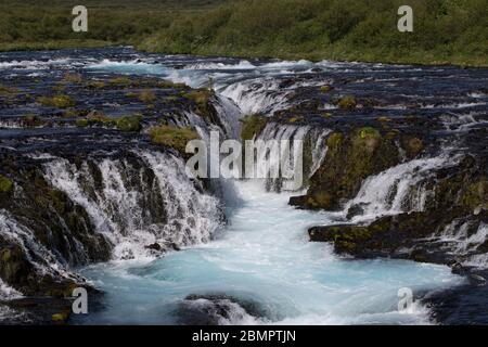 La plus belle cascade d'Islande -Spray Banque D'Images