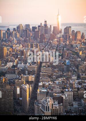 Lower Manhattan Skyline, New York City, États-Unis d'Amérique. Banque D'Images