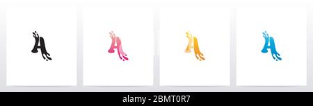 Logo « Water Splash on Letter » Design A Illustration de Vecteur