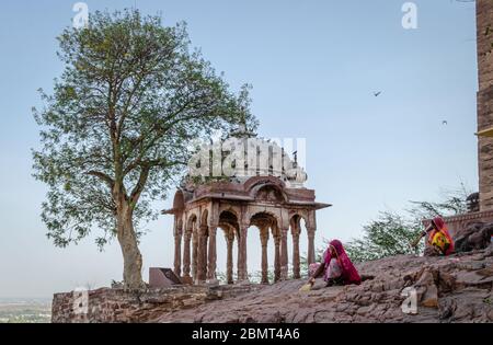 Mehrangarh, situé à Jodhpur, Rajasthan, est l'un des plus grands forts de l'Inde. Banque D'Images